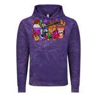 Cloud Purple day of the dead coffee cups Vintage Hoodie - Zillion Design Studio