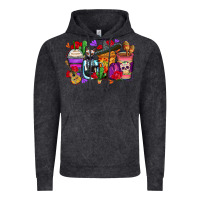 Vintage Black day of the dead coffee cups Vintage Hoodie - Zillion Design Studio