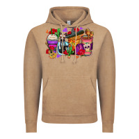 Vintage Coffee day of the dead coffee cups Vintage Hoodie - Zillion Design Studio