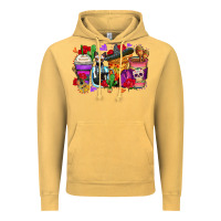 Vintage Mustard day of the dead coffee cups Vintage Hoodie - Zillion Design Studio