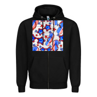 Black 4th of july flip flops seamless pattern Zipper Hoodie - BundleAndBundleShop