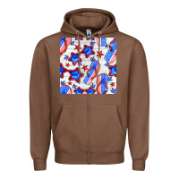 Chestnut 4th of july flip flops seamless pattern Zipper Hoodie - BundleAndBundleShop