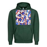 Sports Green 4th of july flip flops seamless pattern Zipper Hoodie - BundleAndBundleShop