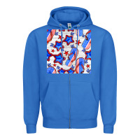 True Royal 4th of july flip flops seamless pattern Zipper Hoodie - BundleAndBundleShop