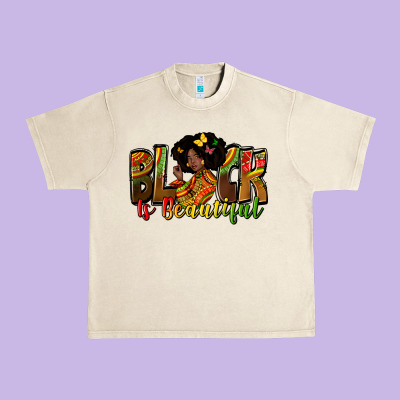 Black Is Beautiful Juneteenth Urban Heavy Tee Designed By Zillion Design Studio