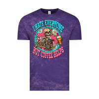 Cloud Purple i hate everyone but coffee helps Vintage Tee - Zillion Design Studio