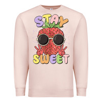 Pale Pink stay sweet Premium Sweatshirt - MaliasSmallBusiness