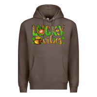 Coffee St. Patricks day lucky vibes Premium Hoodie - BundleAndBundleShop