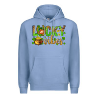 Colony Blue St. Patricks day lucky vibes Premium Hoodie - BundleAndBundleShop