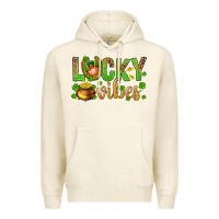 Tofu St. Patricks day lucky vibes Premium Hoodie - BundleAndBundleShop