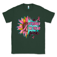Sports Green sunflower in october we wear pink Classic Tee - AdoDesignShop
