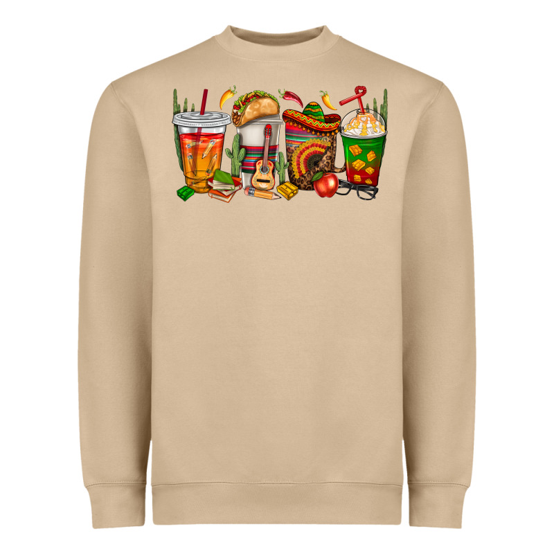 Spanish Teacher Coffee Cups Heavyweight Sweatshirt by texasbilliewilder | Teevron