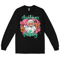 Black christmas vibes santa Long Sleeve Tee - AdoDesignShop