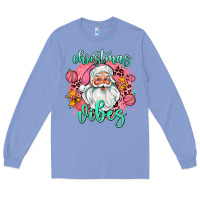 Colony Blue christmas vibes santa Long Sleeve Tee - AdoDesignShop