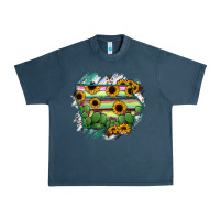 Midnight Navy Iowa State Map Urban Heavy Tee - RanaPortraitStore