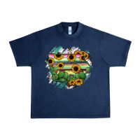 Navy Iowa State Map Urban Heavy Tee - RanaPortraitStore