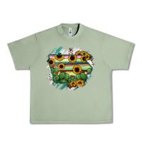 Oil Green Iowa State Map Urban Heavy Tee - RanaPortraitStore