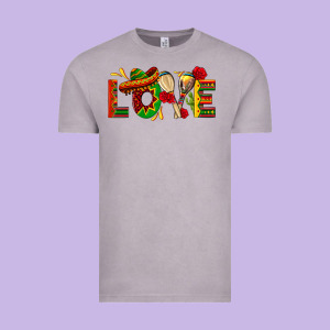 Mexico Love Vintage Tee Designed By Texasbilliewilder