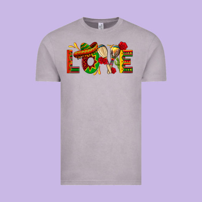 Mexico Love Vintage Tee Designed By Texasbilliewilder