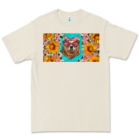 Bone mama bear with sunflowers and glasses license plate Premium Tee - Artiststas
