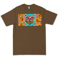 Cacao mama bear with sunflowers and glasses license plate Premium Tee - Artiststas