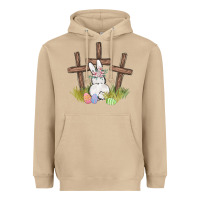 Mushroom floral watercolor easter bunny cross Heavyweight Hoodie - MaliasSmallBusiness