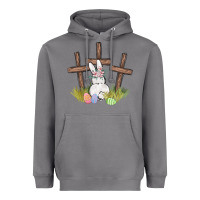 Storm floral watercolor easter bunny cross Heavyweight Hoodie - MaliasSmallBusiness