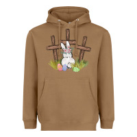 Toasted Coconut floral watercolor easter bunny cross Heavyweight Hoodie - MaliasSmallBusiness