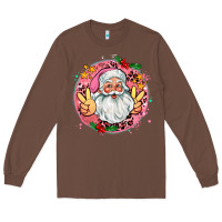 Chestnut merry christmas peace santa Long Sleeve Tee - AdoDesignShop