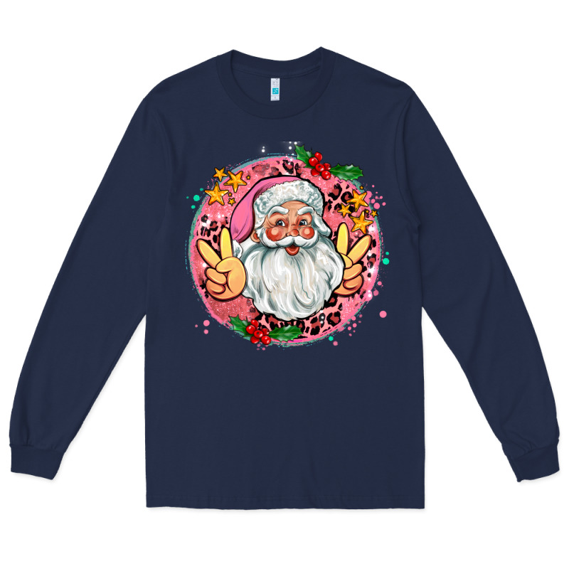 Merry Christmas Peace Santa Long Sleeve Tee by AdoDesignShop | Teevron