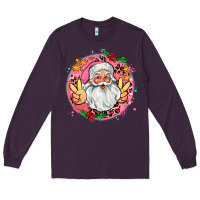 Plum merry christmas peace santa Long Sleeve Tee - AdoDesignShop