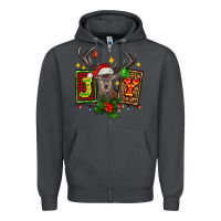 Smoke joy with reindeer ado Zipper Hoodie - AdoDesignShop