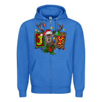 True Royal joy with reindeer ado Zipper Hoodie - AdoDesignShop