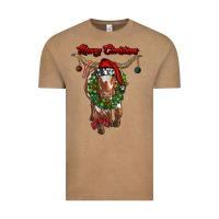Vintage Coffee merry christmas longhorn cow Vintage Tee - RanaPortraitStore