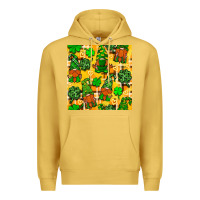 Antique Gold St. Patricks gnomies seamless pattern Premium Hoodie - BundleAndBundleShop