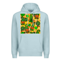 Blue Mist St. Patricks gnomies seamless pattern Premium Hoodie - BundleAndBundleShop