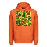 Carrot St. Patricks gnomies seamless pattern Premium Hoodie - BundleAndBundleShop