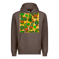 Coffee St. Patricks gnomies seamless pattern Premium Hoodie - BundleAndBundleShop
