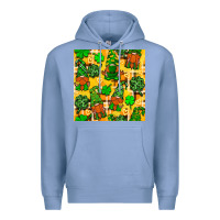 Colony Blue St. Patricks gnomies seamless pattern Premium Hoodie - BundleAndBundleShop