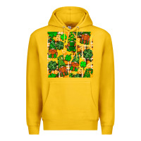 Lemon St. Patricks gnomies seamless pattern Premium Hoodie - BundleAndBundleShop