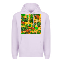 Lilac St. Patricks gnomies seamless pattern Premium Hoodie - BundleAndBundleShop