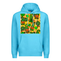 Ocean Blue St. Patricks gnomies seamless pattern Premium Hoodie - BundleAndBundleShop