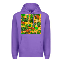 Purple St. Patricks gnomies seamless pattern Premium Hoodie - BundleAndBundleShop