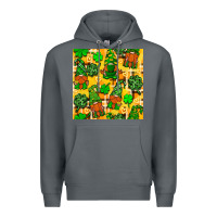 Rock St. Patricks gnomies seamless pattern Premium Hoodie - BundleAndBundleShop