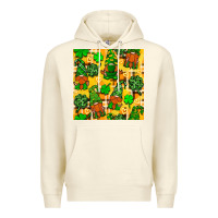 Sandshell St. Patricks gnomies seamless pattern Premium Hoodie - BundleAndBundleShop
