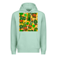 Seafoam St. Patricks gnomies seamless pattern Premium Hoodie - BundleAndBundleShop
