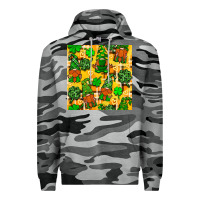 Slate Camo St. Patricks gnomies seamless pattern Premium Hoodie - BundleAndBundleShop