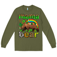 Army Green st patricks mama  bear Long Sleeve Tee - AdoDesignShop