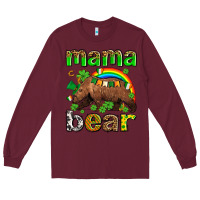 Burgundy st patricks mama  bear Long Sleeve Tee - AdoDesignShop