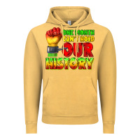 Vintage Mustard one month cant hold our history juneteenth Vintage Hoodie - texasbilliewilder
